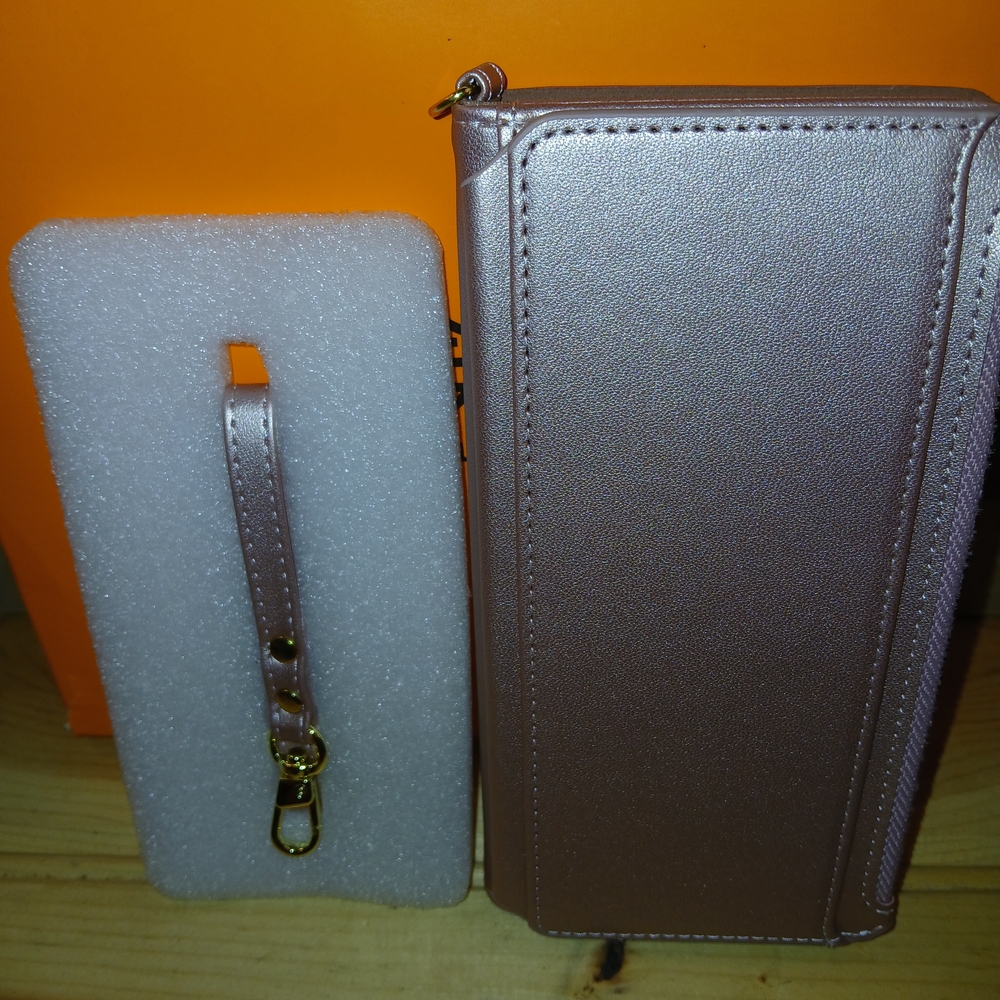 Apple Rose Gold Wallet-Style Phone Case with Strap